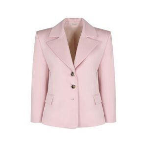THE MANNEI Single-Breasted Wool Blazer Women PINK Coats & Jackets